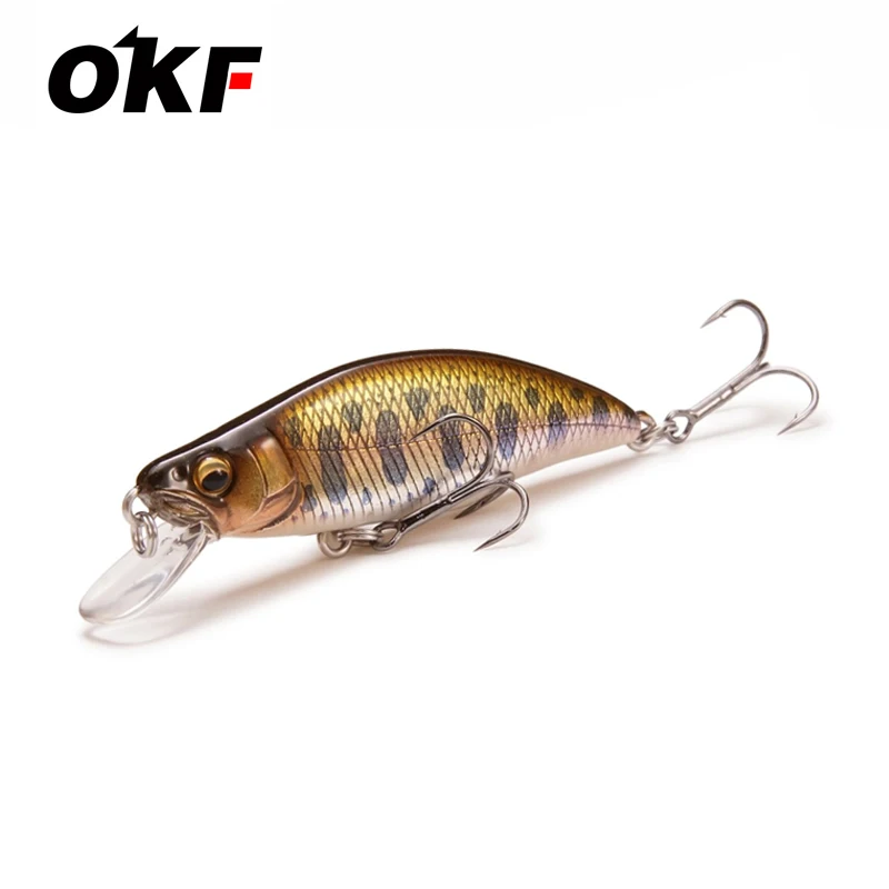 

Ahhp Fishing Lures 51mm 4.2g Hard Artificial Bait Fast Sinking Trout Minnow Lure 9015, 9colors