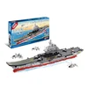 Wholesale Big Size Model Aircraft Carriers Military Warship Building Blocks Toys
