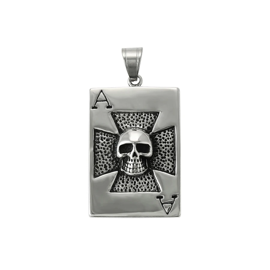 

33649 Xuping stainless steel skull design men pendant for halloween jewelry, Black gun color