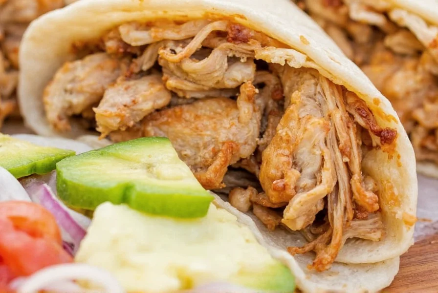 Carnitas being prepared in a pan