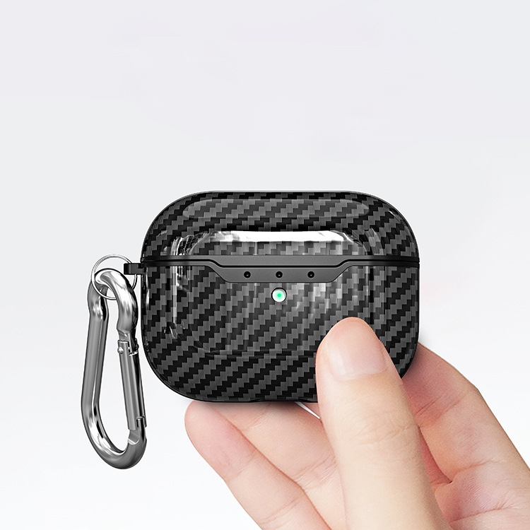 

New 4 Colors Carbon Fiber TPU Case For AirPods Pro Cover For Airpods 3 Full Protection Case, Black,green,red,blue