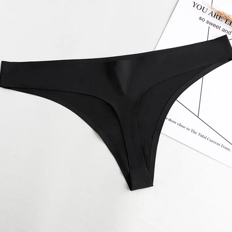 Women G Strings Sexy Low Rise Seamless Panties Solid Thong Plus Size ...