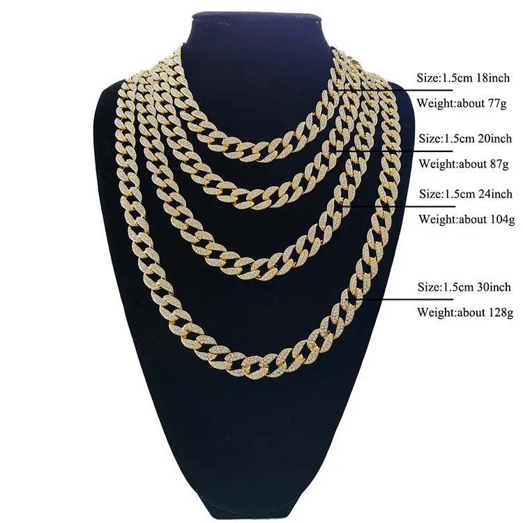 

Shangjie OEM alloy cuban 18k gold diamond necklace silver necklace gold filled jewelry necklaces, Sliver/gold