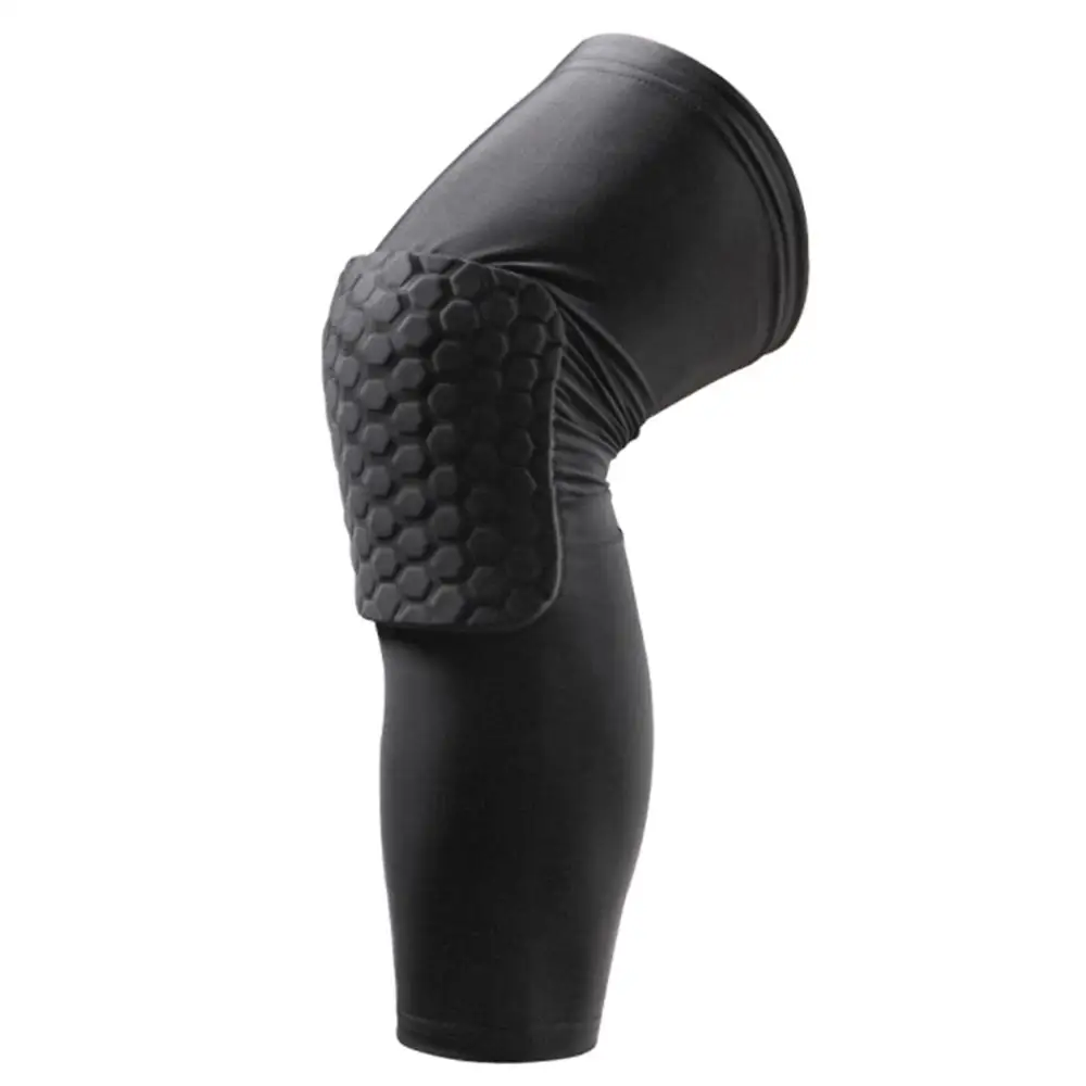 

Elastic knee sleeve support pads volleyball dance yoga knee protector sports basketball knee pads, White black