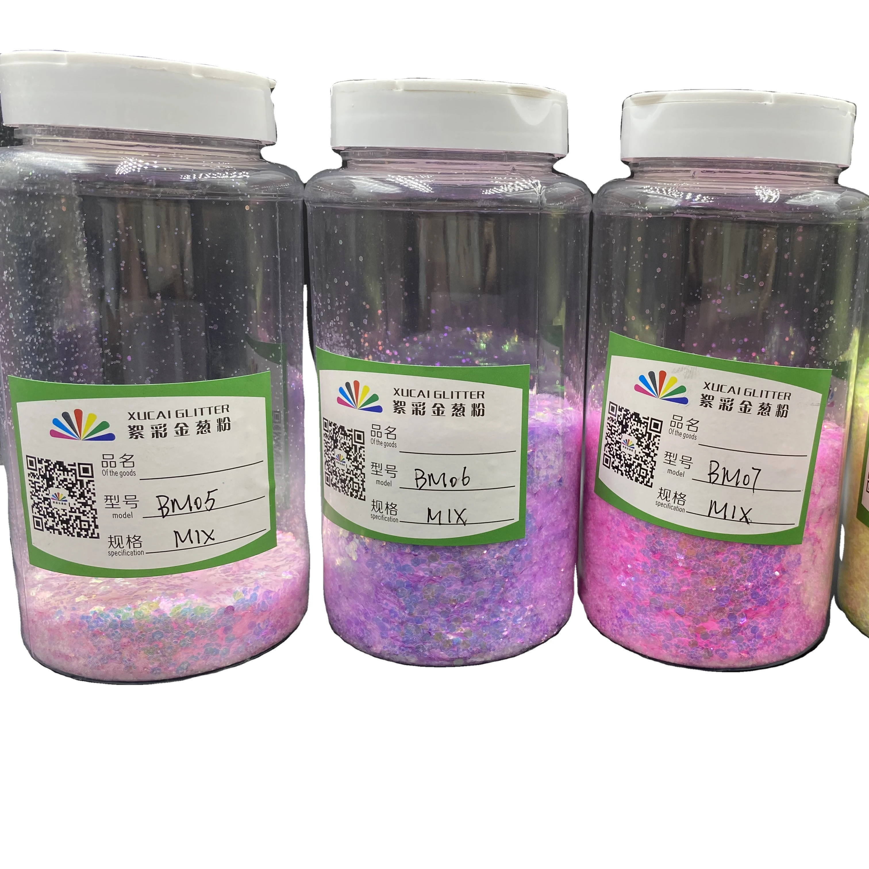 Xucai PET Glitter Festival Fine Shaker Crafts Solvent Resistant Bulk Chunky Mix Color/Mix Shape/Mix Party Decorations