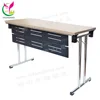 YC-T188-03 Commercial stainless steel folding Conference Meeting Table with melamine wood top