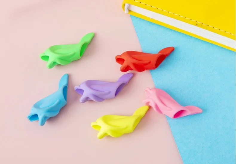 生态友好的海豚硅胶铅笔夹点校正器儿童