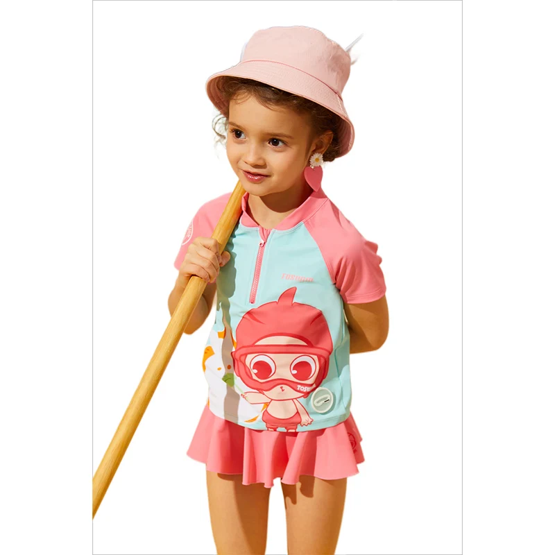 

Private Label OEM Little Girls rabbit animal Swimwear Two Piece Kid Swimsuit baby girl swimming suit