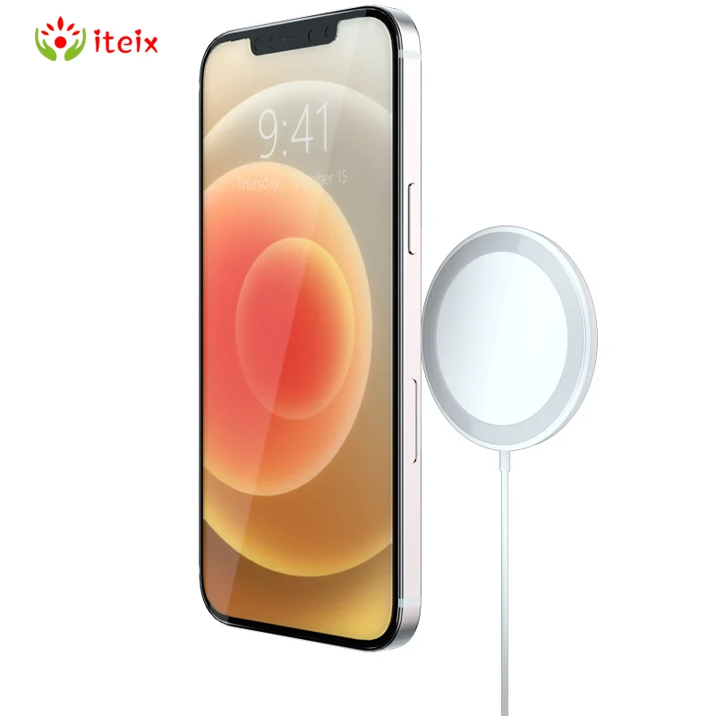 

2021 Portable Magnetic Qi Wireless Charging Pad 15W Fast Wireless Charger For Xiaomi for Samsung smart phone 12 Series