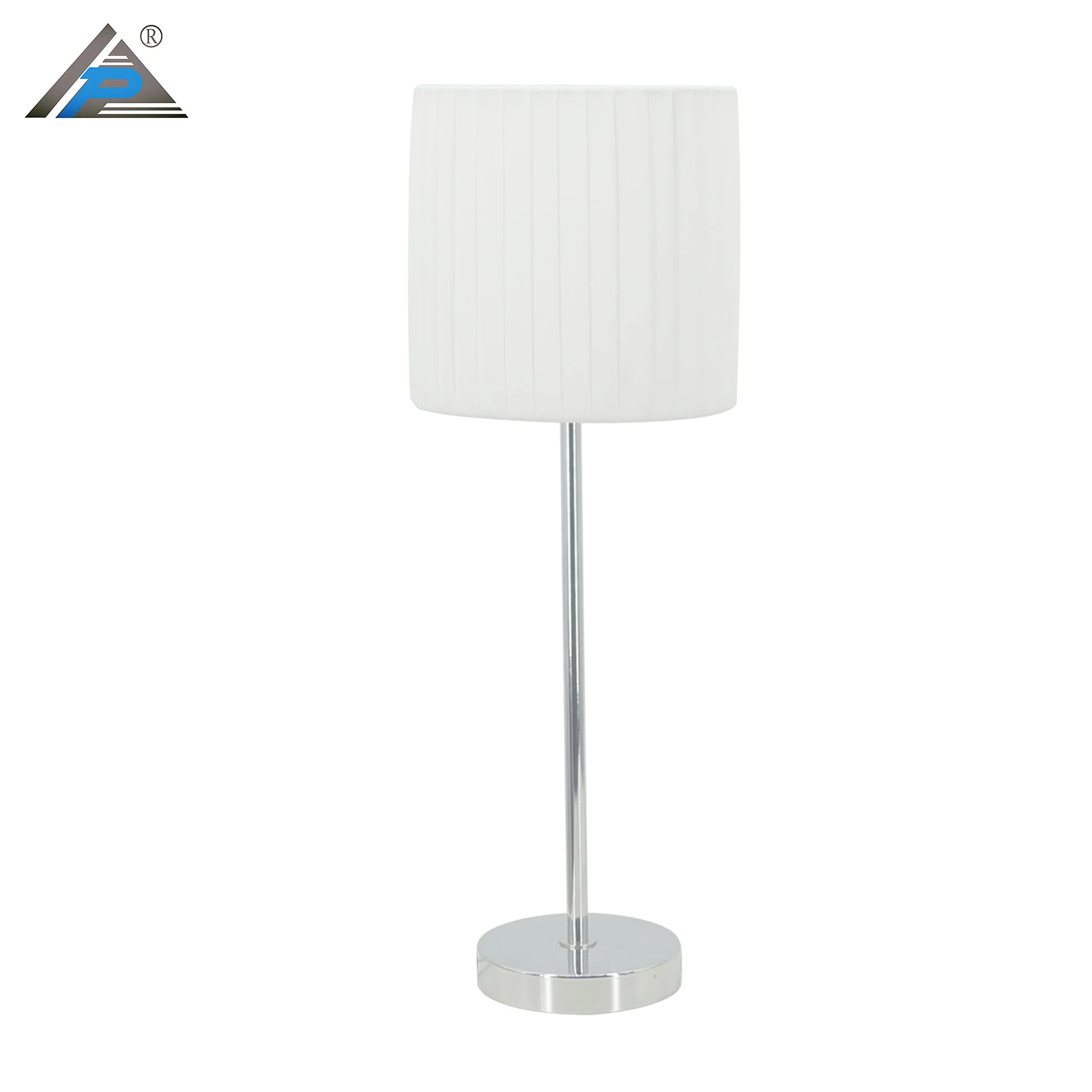 Classic Design Plited style with Brush Nickle Finished Design E27 Table Lamp with PE Shade for Bedside Decorative