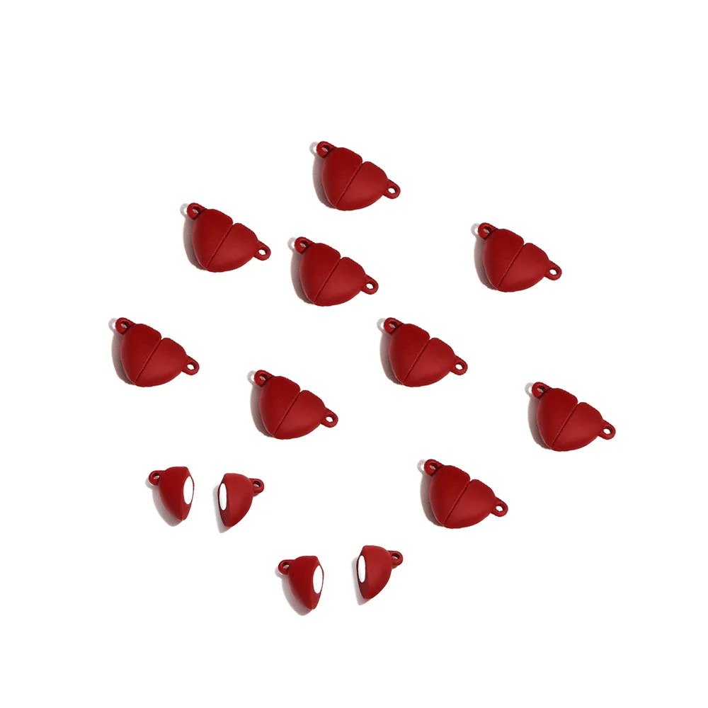 

Valentine's Day Love Heart Magnetic Clasps For Bracelet Necklace Making 10MM Magnet Converter DIY Jewelry Accessories