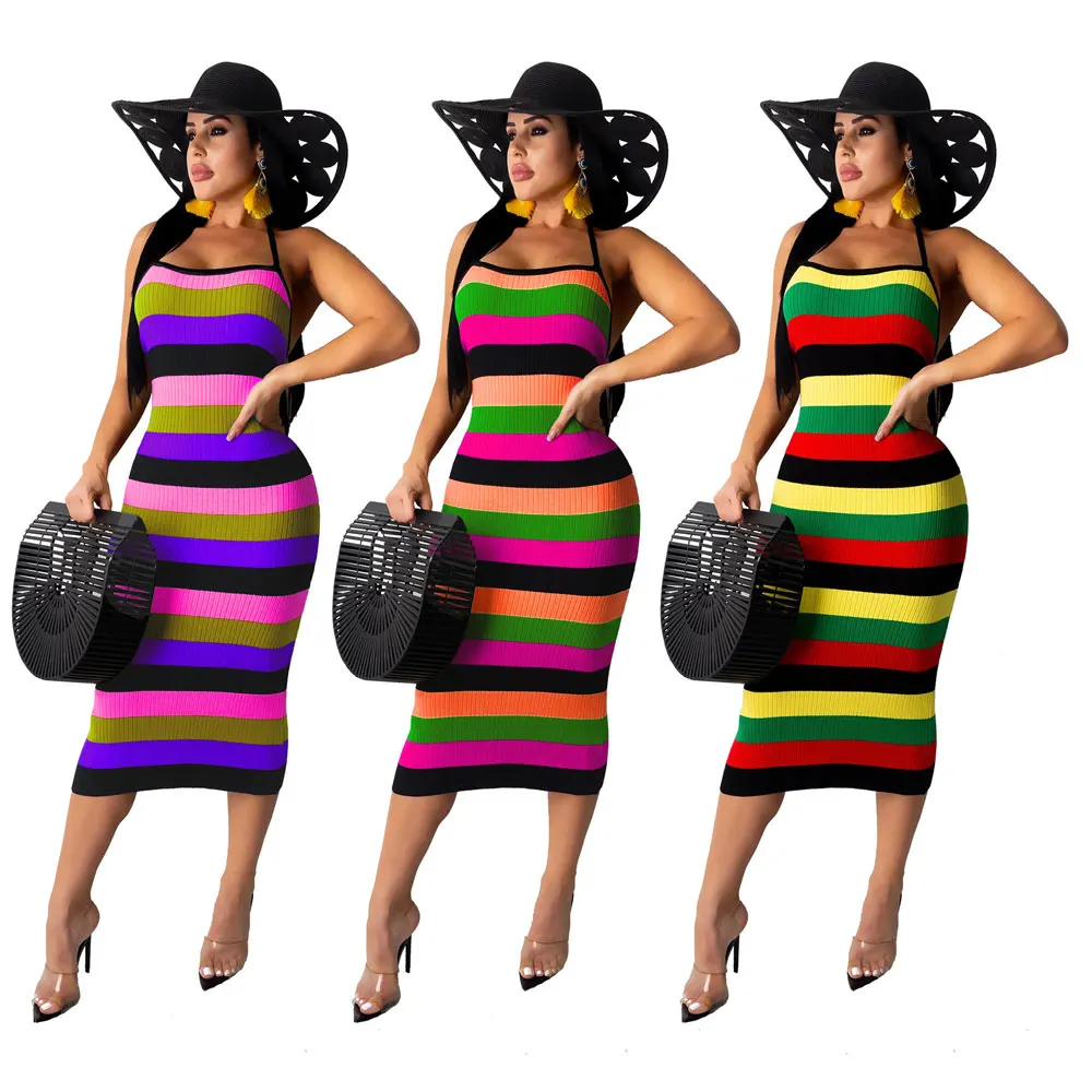 

20530-MX39 colorful striped fashion dress suspenders for women sexy