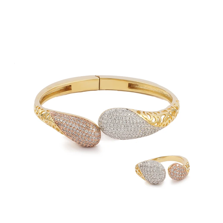 

ring and bangle 24k gold plated set jewelry set china wholesale