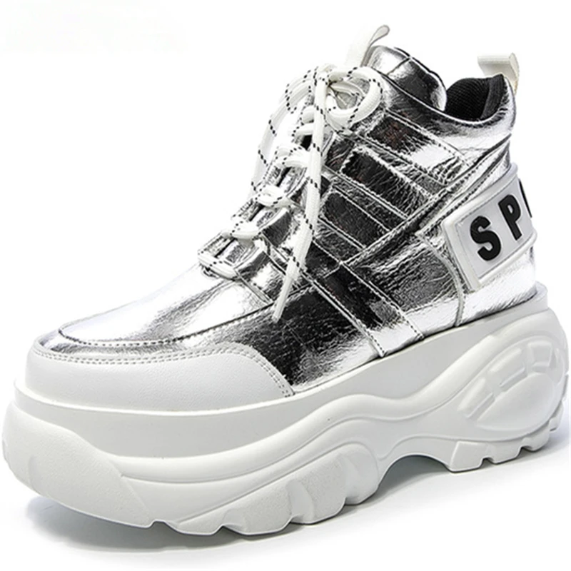 

2021 Women Outdoor Thick Bottomed High Heel Casual Sport Women's Shoes New Fashion Luxury Black Sneakers For Spring 2021