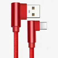 

Micro USB Type C Cable 90 Degree Nylon Braided 1M Fast Charging Data Cable for Oneplus Huawei Xiaomi USB C