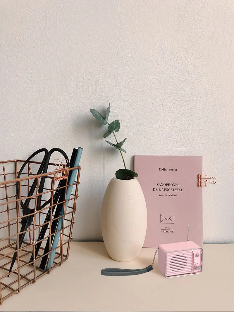 Beauty design retro TV classical speaker square shape radio mini speaker 3D surround handsfree portable bluetooth speaker DW01 - ANKUX.COM