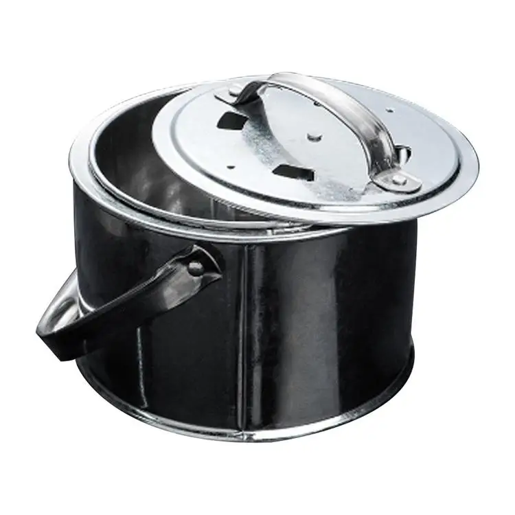 

Outdoor Fire Pit Stainless Steel Heater BBQ Grill Firepit Bowl, Black