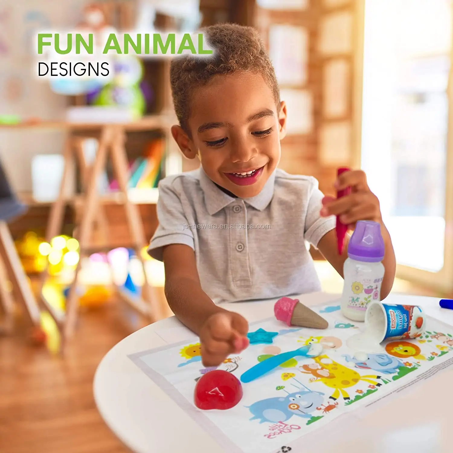 Custom Adhesive Super Sticky Disposable Placemat For Baby Or Toddler