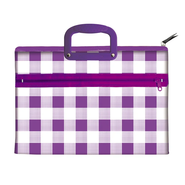 
PVC with printing transparent multicolor double zipper bag 