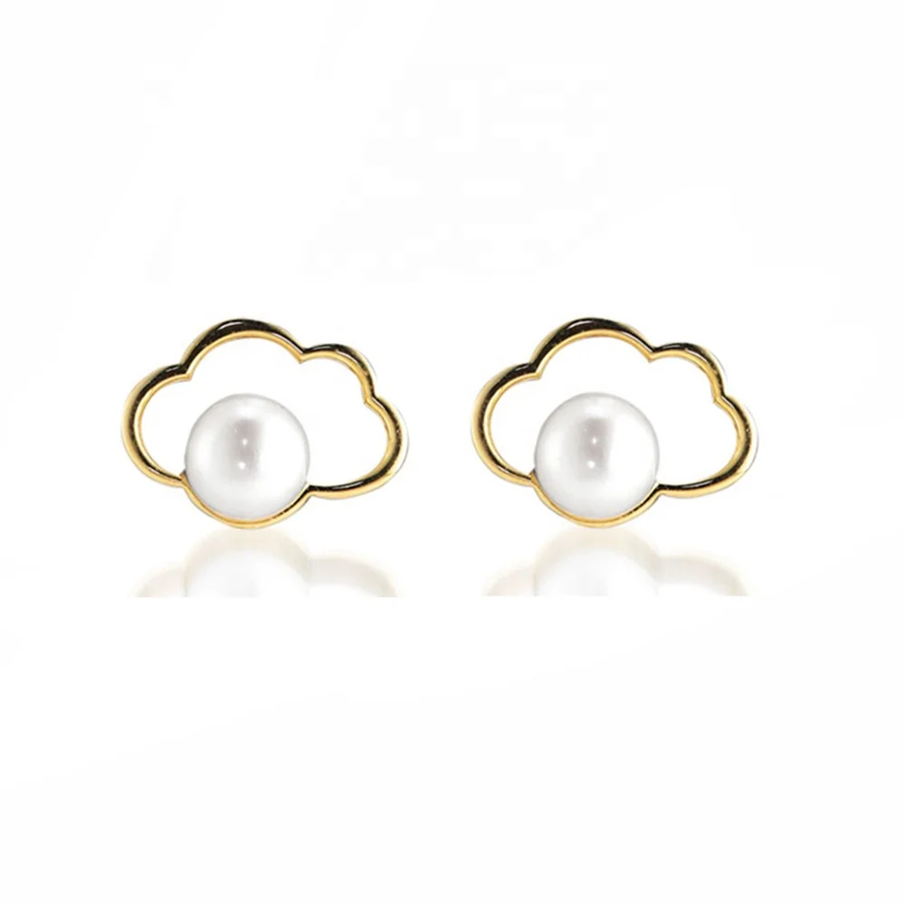 

2020 New Arrival Jewelry Earring Stud 925 Sterling Silver Freshwater Pearl Charm Earrings Party WOMEN'S Wedding Children's Gift