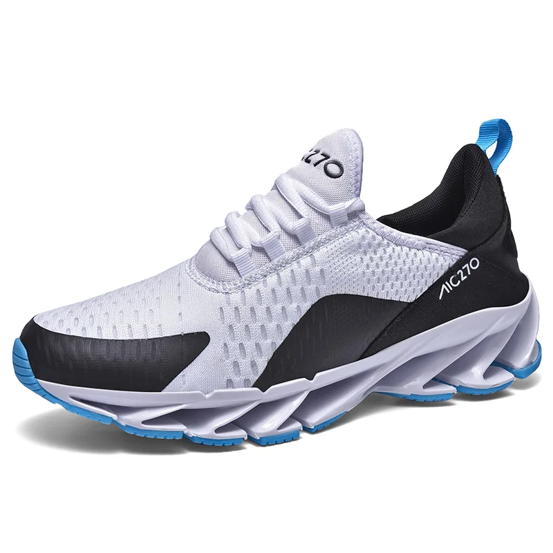 

2021 New Fashion Custom Breathable Mesh Running Shoes blade Damping trend Sports Shoes For Men