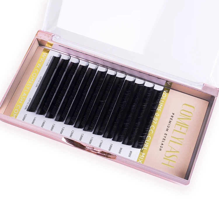 

COMELYLASH silk volume eyelashes vegan extension eyelash tray eyelashes extension professional 0.05, Black