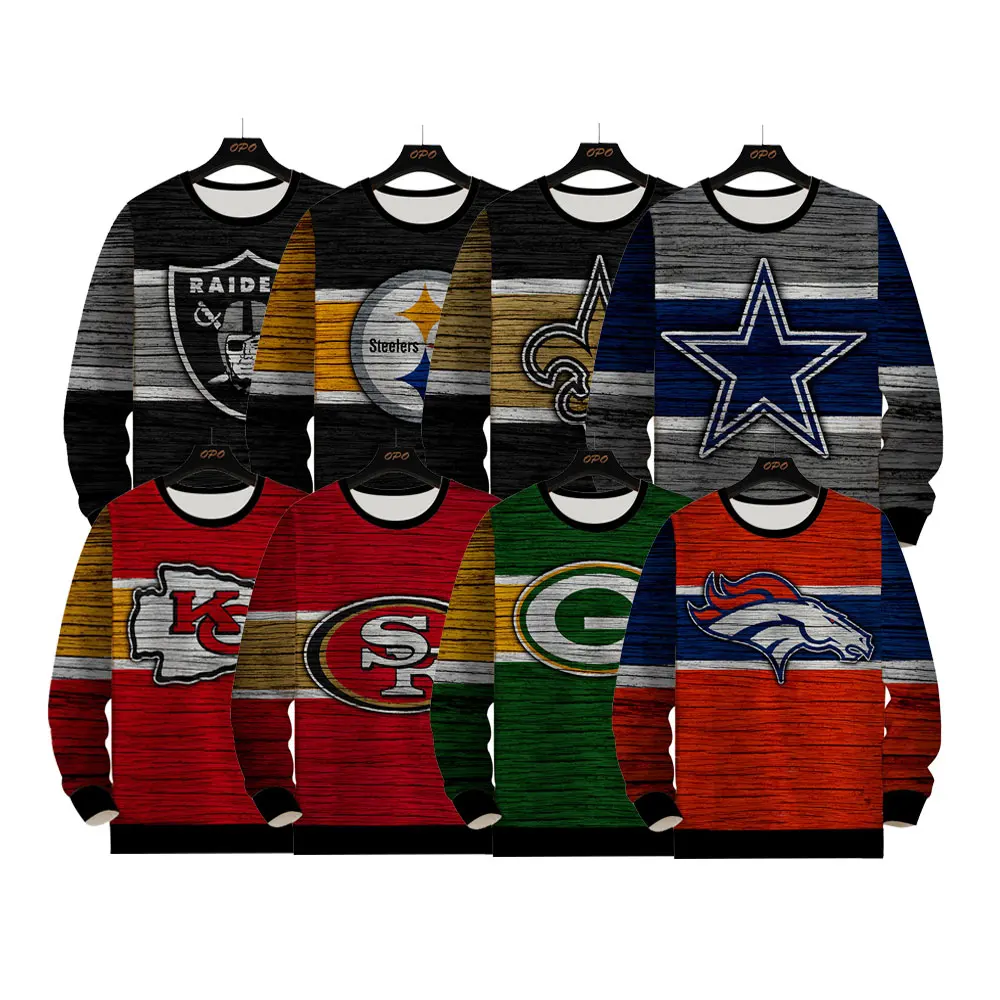 

2021 christmas gift custom print o neck hoodies nfl plus size winter sweaters wholesale women crew neck pullover, Customized color