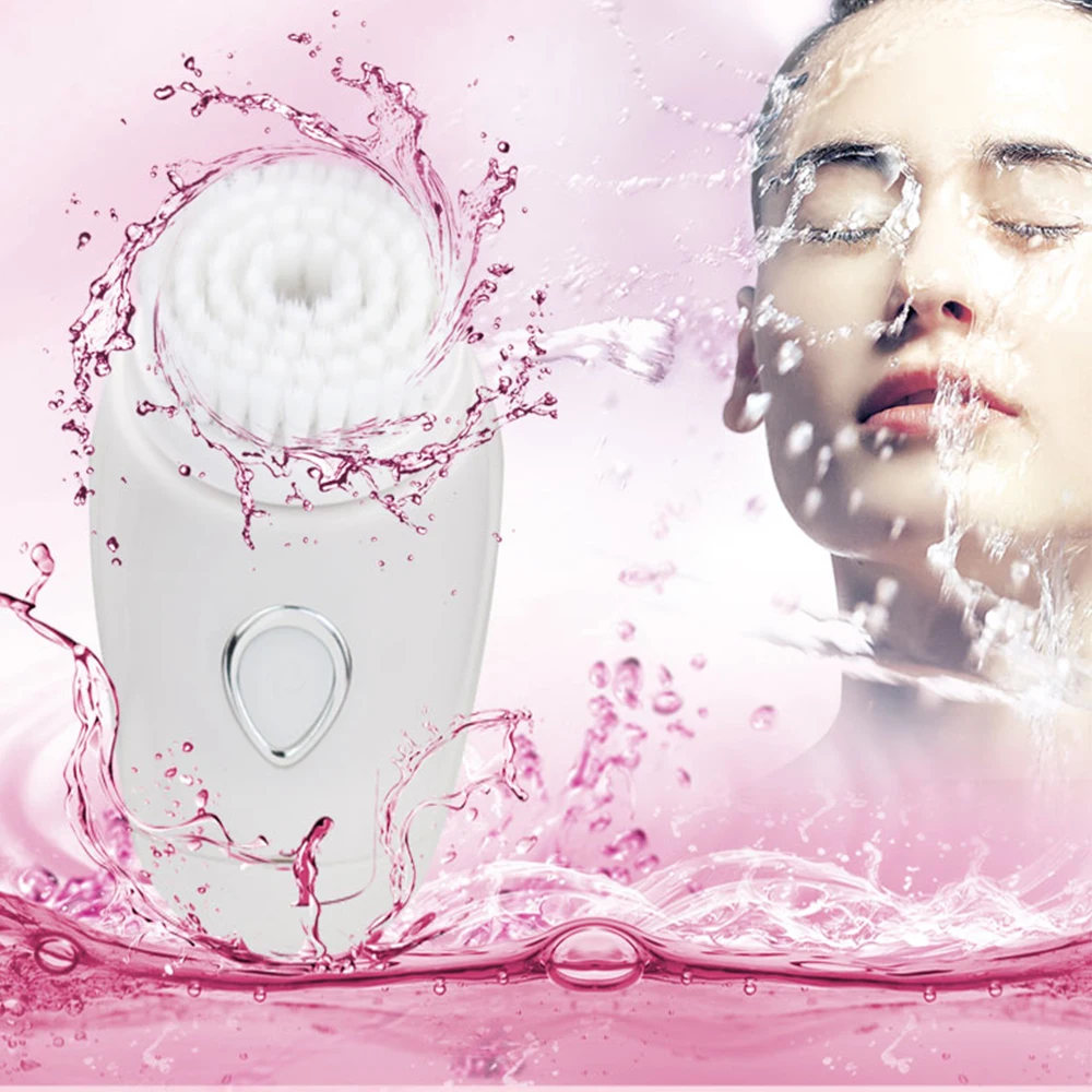 

New Wireless Chargeable Electric Exfoliating Face Scrubber Brush Led Light Sonic Facial Deep Cleansing Brush