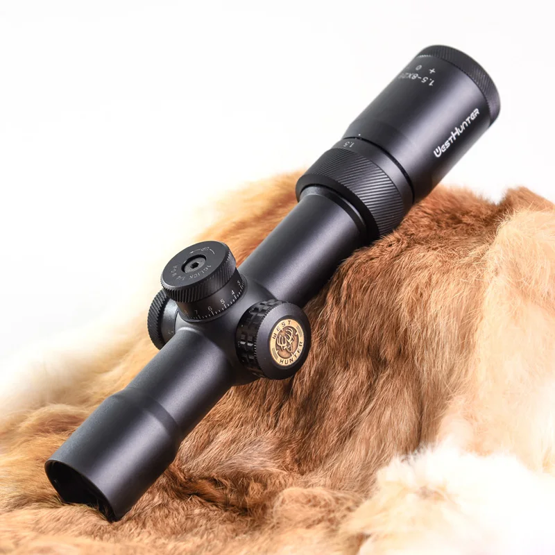 

Tactical Compact Hunting Scope WESTHUNTER 1.5-8x28IR Red Illumination Riflescope Stretch Lock Optical Sight For AR15