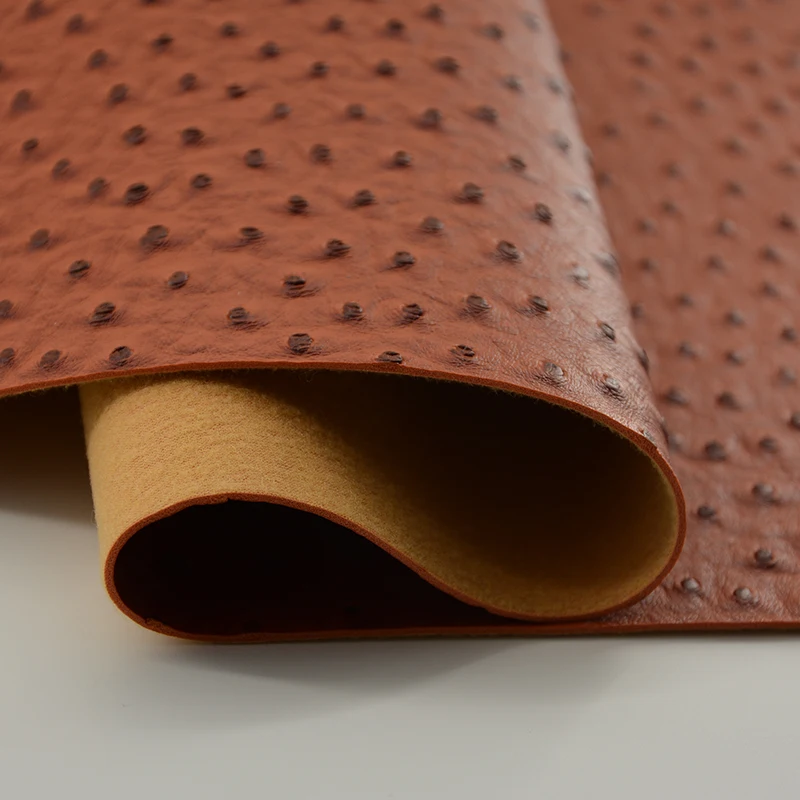 
PVC leather ostrich pattern 1.2mm synthetic leather high quality womens wallets 