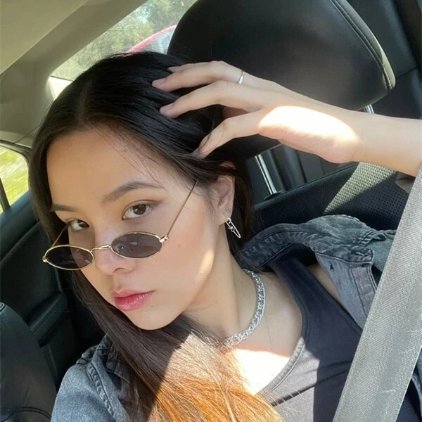 

2021 New Fashion Trend Retro Retro Sunglasses Metallic Oval Small Frame Sun Glasses for Men Women