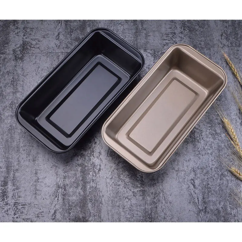 

25.5*13*6cm black gold carbon steel non-stick mashed toast box 450g bread baking utensil