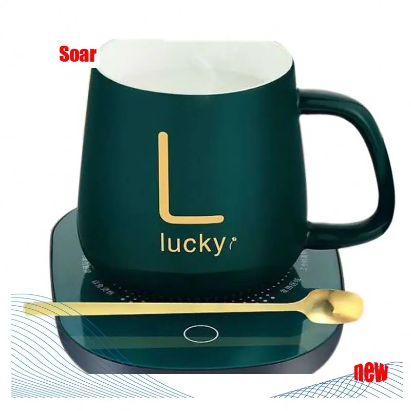 

Warm Cup Creative Ceramic Heating Coaster Automatic Constant Temperature Coffee Office Gift