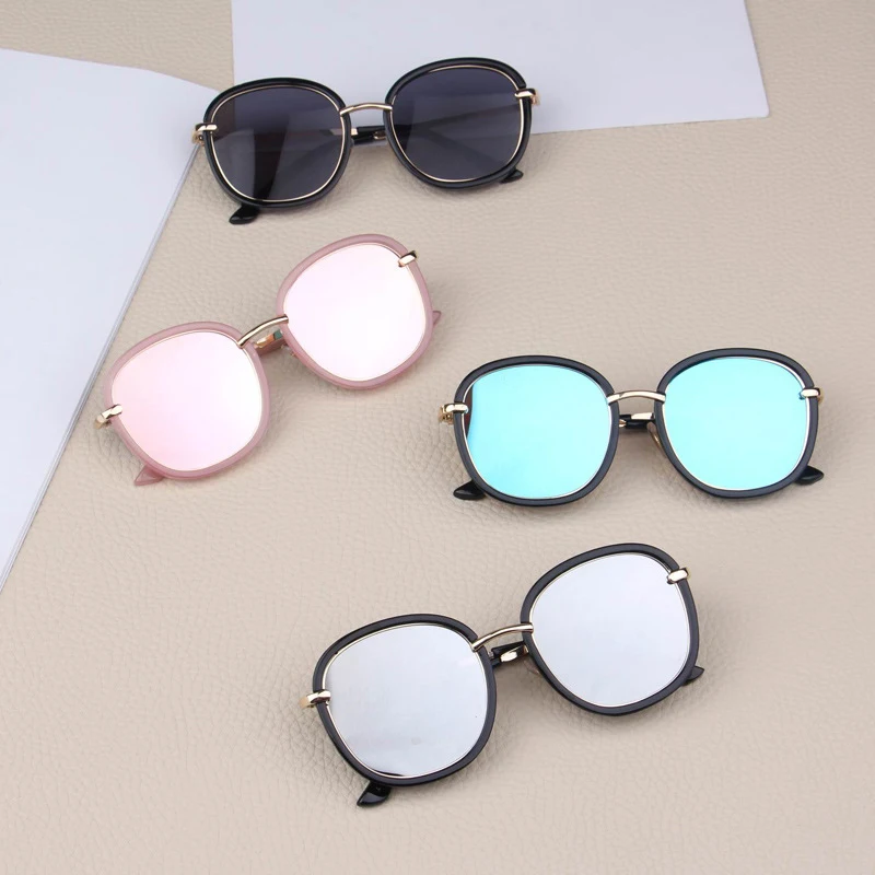

SKYWAY Fashion Multicolor Children Sun Glasses Girls Boys Shades UV400 Round Frame Kid Sunglasses