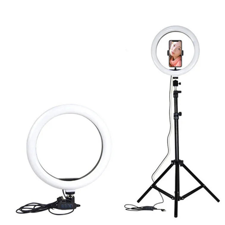 

6inch Desktop Makeup Mirror Integrated Folding Dimmable USB Portable Mini Ring Light