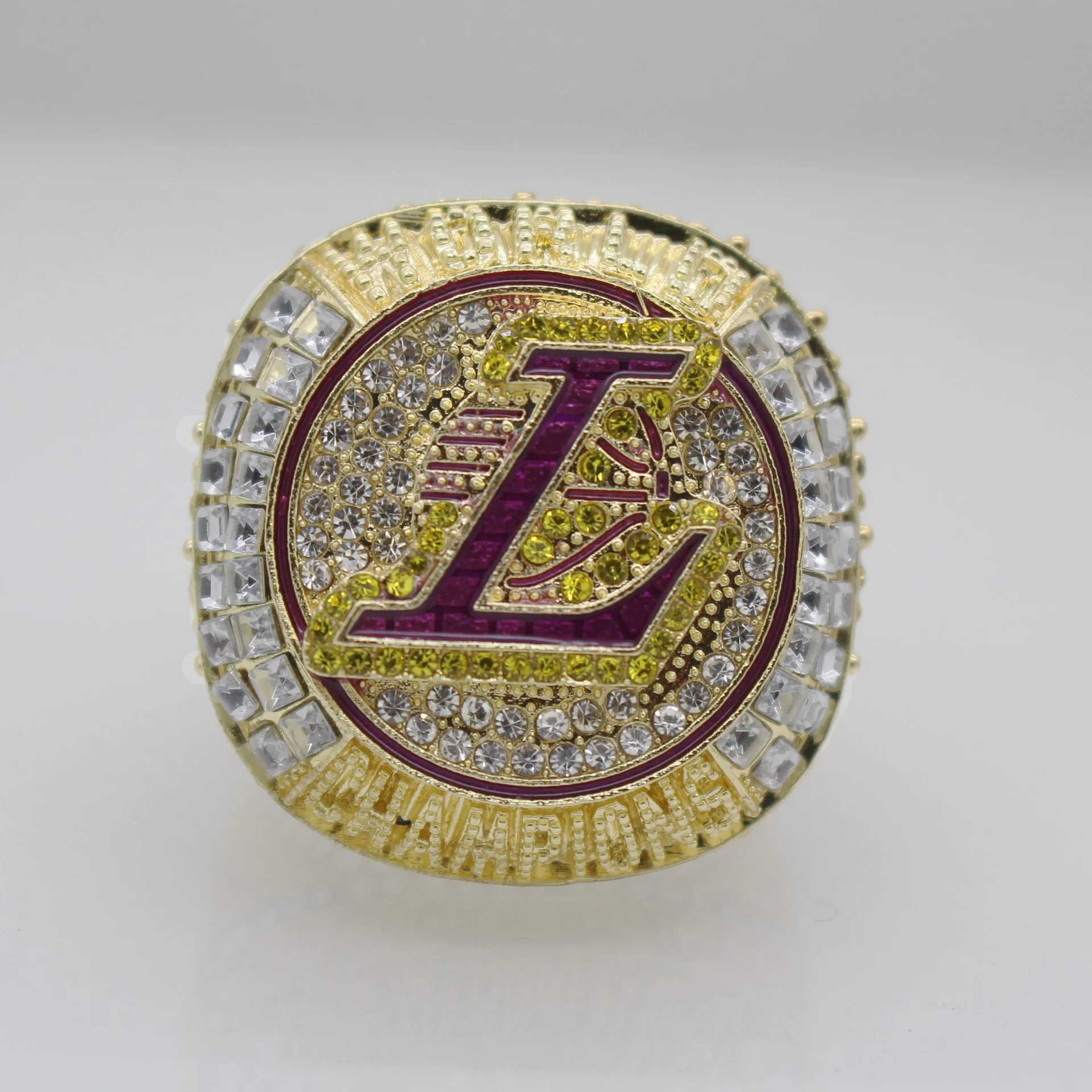 

Wooden Box Collection Fans Gift Rhinestone Gold Basketball Magnetic Detachable Replica Lebron La Lakers Nba Championship Ring