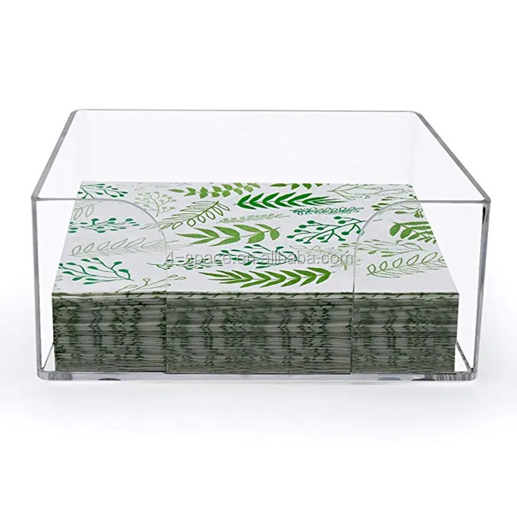 Clear Acrylic Dental Clinic Hospital Disposable Bib Towel Tissue Paper Dispenser Holder Case