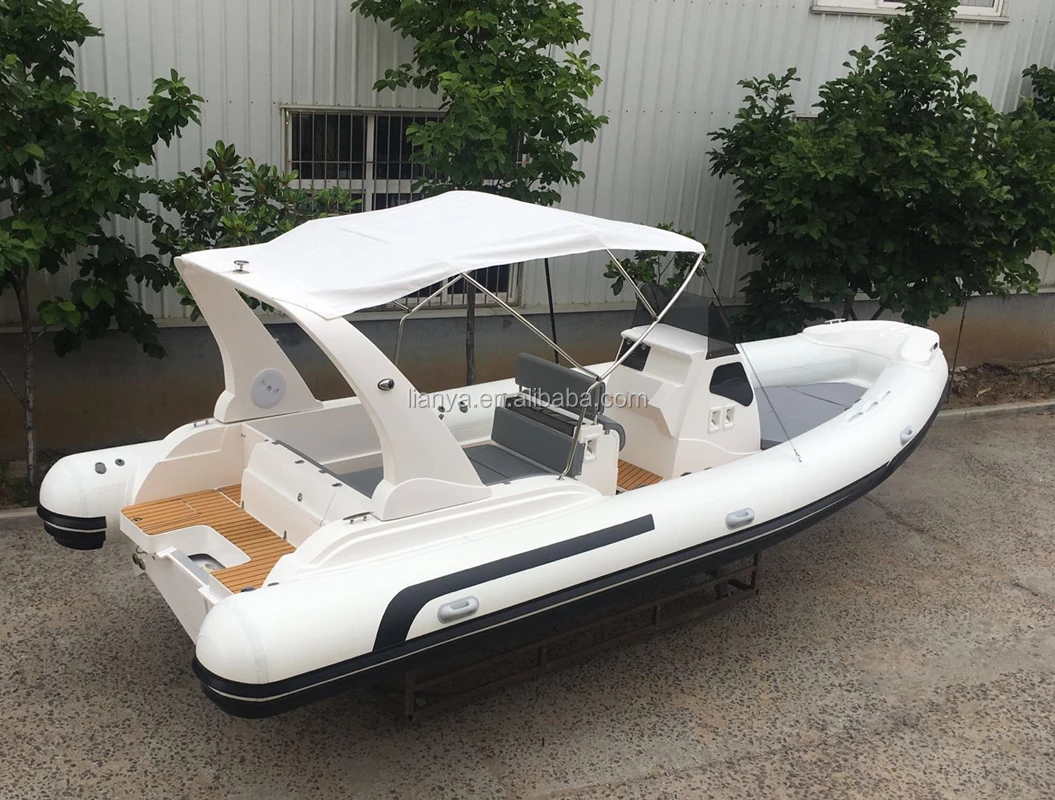 
Liya 25ft fiberglass hull inflatable rib boat rib boat with canopy for sale 