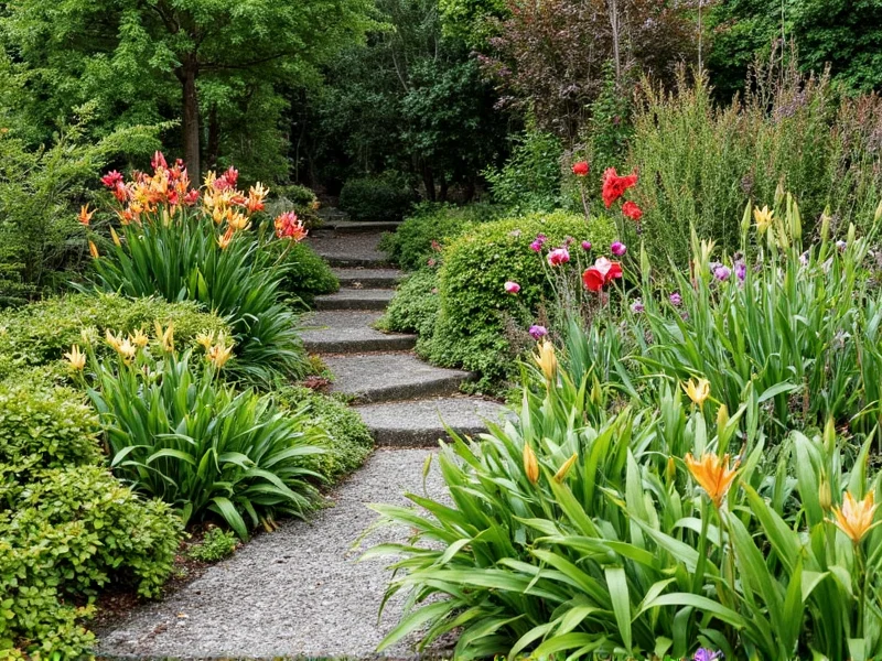 Canna lilies in sustainable garden design with companion plants