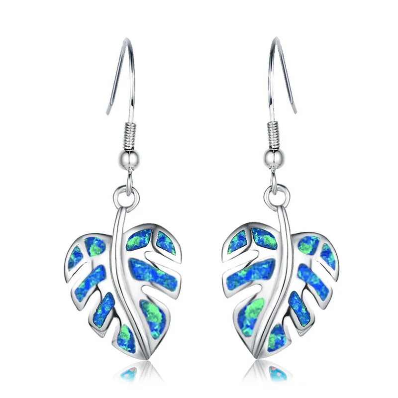 

MSYO Amazon Hot Selling Fashion Turtle leaf Opal Earrings Jewelry for Women