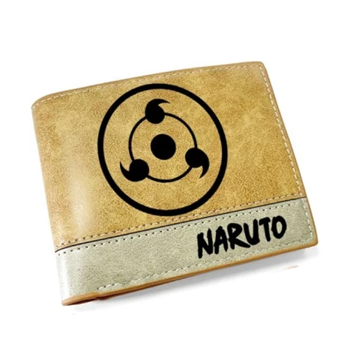 

5 Styles Naruto Japanese Cartoon Cosplay PU Purse Folding Anime Short Wallet, Mixed color