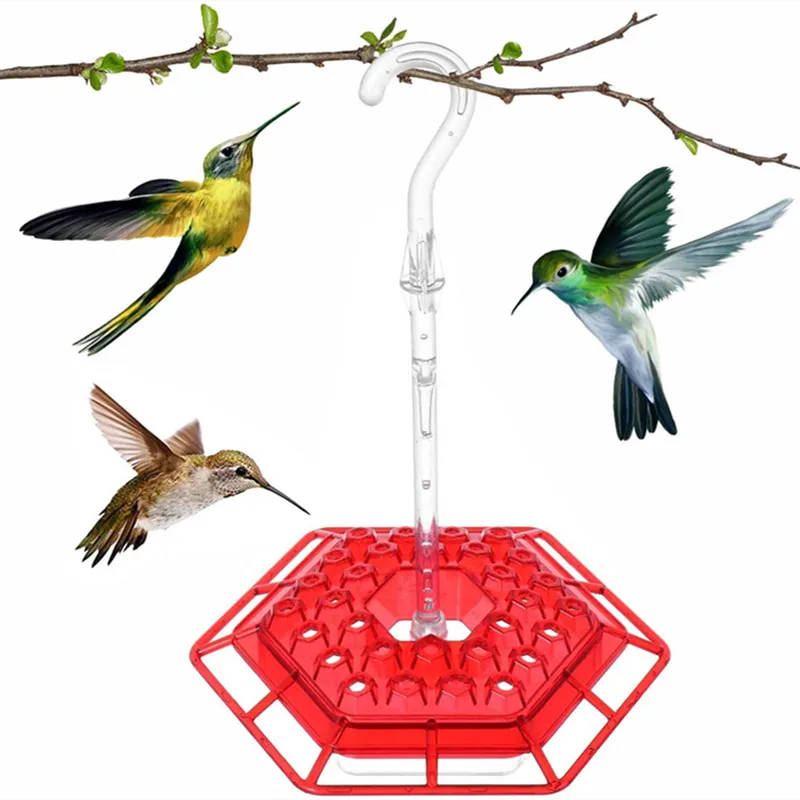 

Drop Shipping Hummingbird Feeders With 30 Feeding Ports Bird Water Feeder Outdoors Garden Windows Hanging Hummingbird Feeder