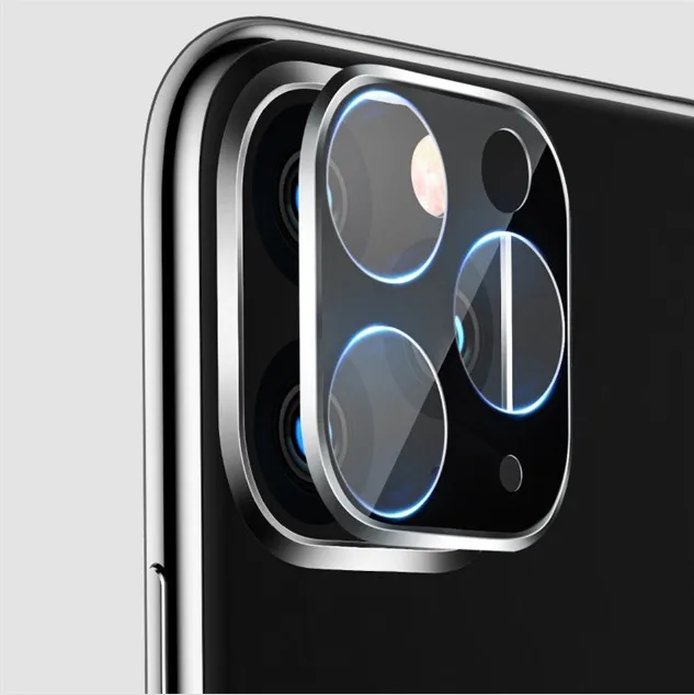 3D Full Back Camera Lens Screen Protector for iPhone 11 Pro Max Tempered Glass Film Aluminum Lens Protection Case For iPhone 11