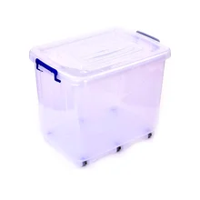 large flat plastic storage boxes