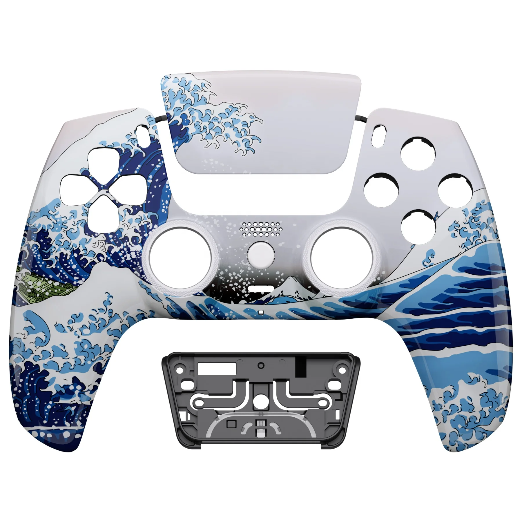 

eXtremeRate Luna Redesigned Shell Front Face Shells Cover Controller Cases Replacement Parts For PS5 Gamepad