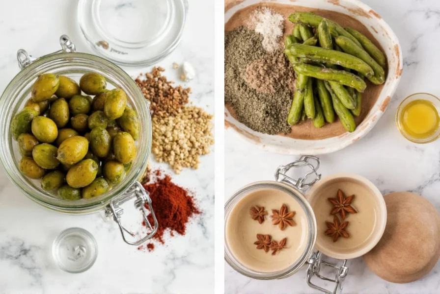 Spice rack with various jars and containers