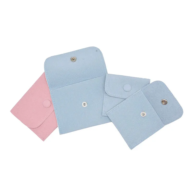 

Wholesale travel velvet packaging jewelry bags with logo custom, Pink + blue
