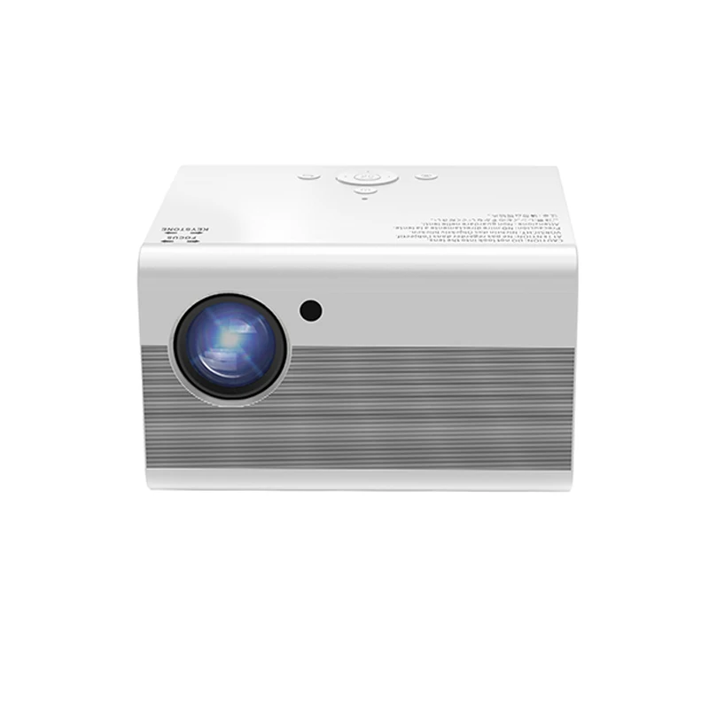 

2021 Cheapest Full HD Physical 1080P Home theater LED Projector T10 for business family office education, White/black