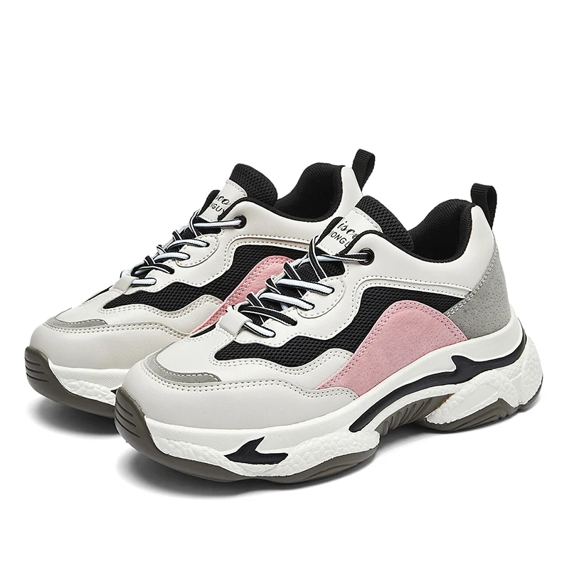 

High Quality Breathable Lace Up Lady Footwear Casual Running Sport Shoes Sneakers Women