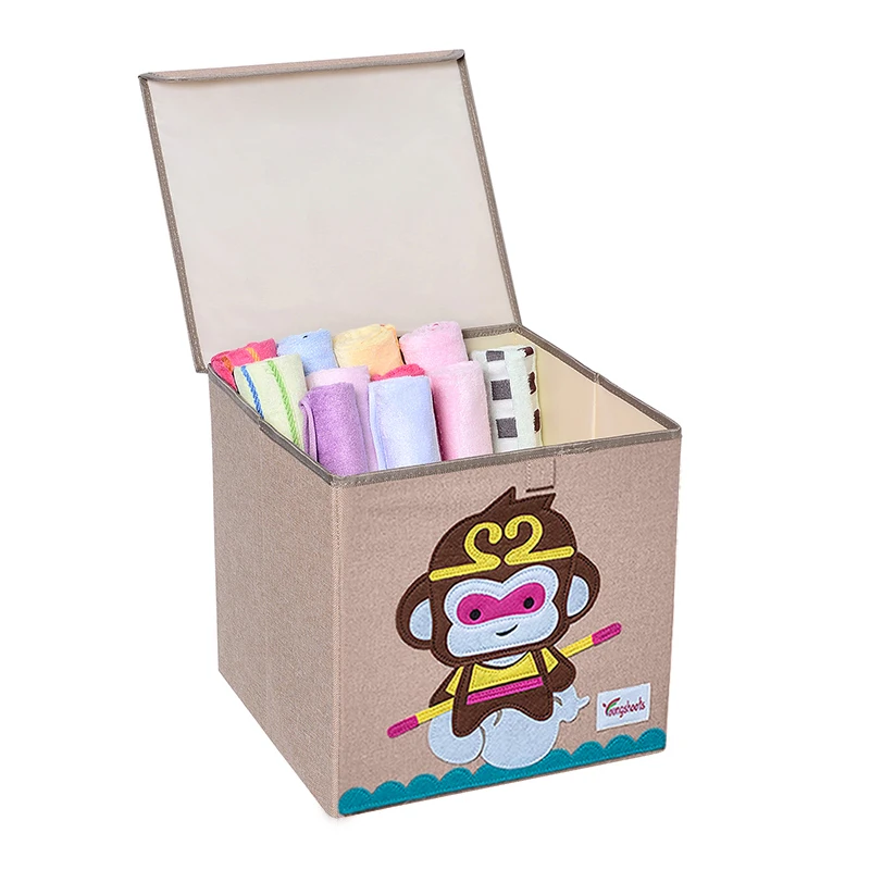 
Wholesale Eco-friendly Cotton Linen Fabric Toy Storage Cubes Kids 